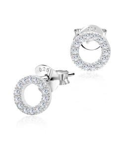 CZ Silver Stud Earrings STS-2721